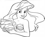 Coloriage ariel avec les cheveux rouge dessin